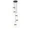 Z-Lite Cayden Chandelier, 5-Light, 12 In.W x 16.75 In.H, Matte Black/Clear + Etched Opal 1946P-5R-MB - alternate 1